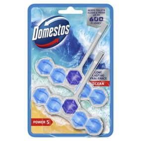 WC frissítő blokk, 2 db-os, DOMESTOS "Power 5", óceán   WC frissítő blokk, 2 db-os, DOMESTOS "Power 5", óceán