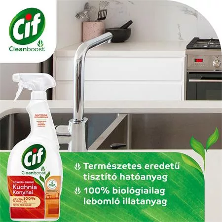 Konyhai zsíroldó spray, 750 ml, CIF "Cleanboost"