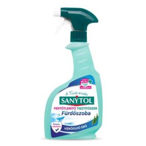 Fürdőszobai felülettisztító- és fertőtlenítő spray, 500 ml, SANYTOL   Fürdőszobai felülettisztító- és fertőtlenítő spray, 500 ml, SANYTOL