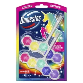  WC frissítő blokk, 2 db-os, DOMESTOS "Power 5", unikornis