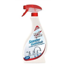 Szaniter tisztító hab, szórófejes, 0,75 l, WELL DONE Szaniter tisztító hab, szórófejes, 0,75 l, WELL DONE