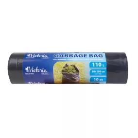 Szemeteszsák, 110 l, 10 db, 100x60 cm, VICTORIA FACILITY