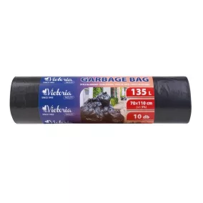 Szemeteszsák, 135 l, 10 db, 110x70 cm, VICTORIA FACILITY