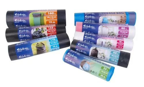 Szemeteszsák, 135 l, 10 db, 110x70 cm, VICTORIA FACILITY