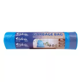   Szemeteszsák, zárószalagos, 70 l, 15 db, 55x80 cm, VICTORIA FACILITY
