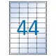 Etikett, 48,5x25,4 mm, poliészter, kerekített sarkú, APLI, átlátszó, 440 etikett/csomag