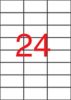Etikett, 70x37 mm, poliészter, APLI, átlátszó, 240 etikett/csomag