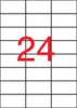 Etikett, 70x37 mm, poliészter, APLI, átlátszó, 240 etikett/csomag