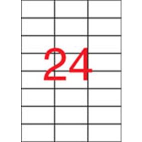   Etikett, 70x37 mm, poliészter, APLI, átlátszó, 240 etikett/csomag