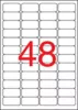 Etikett, 45,7x21,2 mm, biztonsági, kerekített sarkú, APLI, 480 etikett/csomag