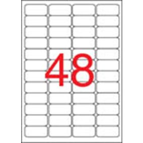   Etikett, 45,7x21,2 mm, biztonsági, kerekített sarkú, APLI, 480 etikett/csomag