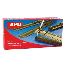 Lefűzőlapocska, fém, 50 db-os, APLI Lefűzőlapocska, fém, 50 db-os, APLI
