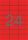 Etikett, 70x37 mm, színes, APLI, piros, 2400 etikett/csomag
