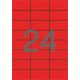 Etikett, 70x37 mm, színes, APLI, piros, 2400 etikett/csomag