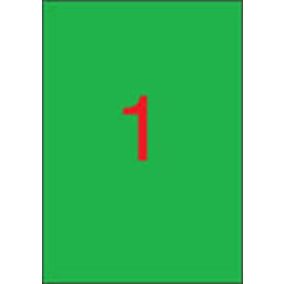   Etikett, 210x297 mm, színes, APLI, zöld, 100 etikett/csomag
