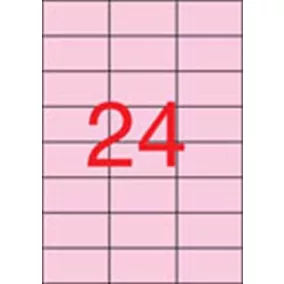   Etikett, 70x37 mm, színes, APLI, pasztell rózsaszín, 480 etikett/csomag