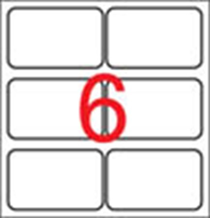 Etikett, 34x53 mm, fagyasztható, kerekített sarkú, A5 hordozón, APLI, 60 etikett/csomag