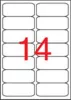 Etikett, 99,1x38,1 mm, poliészter, időjárásálló, kerekített sarkú, fehér, APLI, 280 etikett/csomag