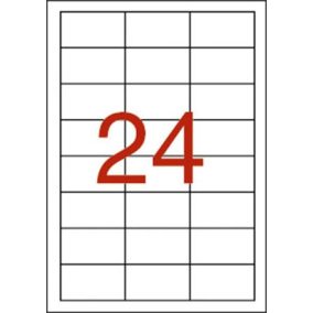   Etikett, 64,6x33,8 mm, poliészter, időjárásálló, fehér, APLI, 480 etikett/csomag