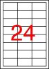 Etikett, 64,6x33,8 mm, poliészter, időjárásálló, fehér, APLI, 2400 etikett/csomag