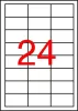 Etikett, 64,6x33,8 mm, poliészter, időjárásálló, fehér, APLI, 2400 etikett/csomag