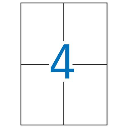 Etikett, 105x148 mm, színes, APLI, kék, 80 etikett/csomag