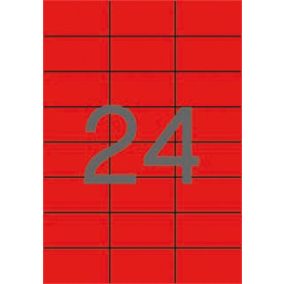 Etikett, 70x37 mm, színes, APLI, piros, 480 etikett/csomag