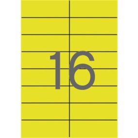   Etikett, 105x37 mm, színes, APLI, sárga, 320 etikett/csomag