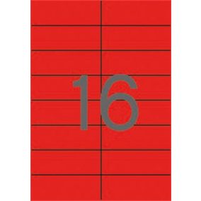 Etikett, 105x37 mm, színes, APLI, piros, 320 etikett/csomag