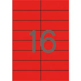 Etikett, 105x37 mm, színes, APLI, piros, 320 etikett/csomag