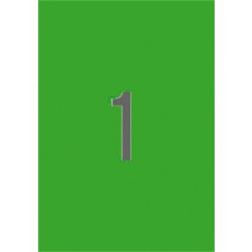 Etikett, 210x297 mm, színes, APLI, zöld, 20 etikett/csomag