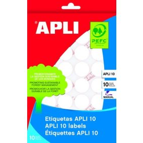 Etikett, 13 mm kör, kézzel írható, APLI, 770 etikett/csomag   Etikett, 13 mm kör, kézzel írható, APLI, 770 etikett/csomag