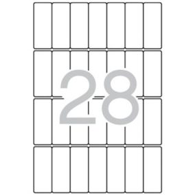   Etikett, 20x50 mm, kerekített sarkú, A5 hordozón, APLI, 420 etikett/csomag