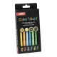 Zseléstoll, akril tintával, 0,7 mm, nyomógombos, APLI "Color Click", őszi színek, 6 különböző szín
