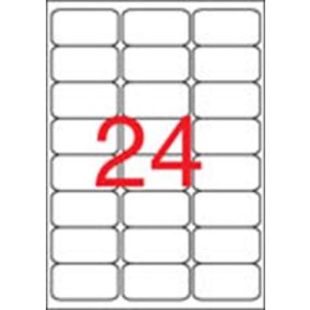   Etikett, univerzális, 64x33,9 mm, kerekített sarkú, APLI, 2400 etikett/csomag