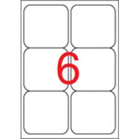   Etikett, univerzális, 99,1x93,1 mm, kerekített sarkú, APLI, 600 etikett/csomag