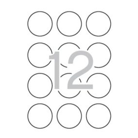   Etikett, 60 mm kör, színes, APLI, neon sárga, 240 etikett/csomag