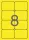 Etikett, 99,1x67,7 mm, színes, kerekített sarkú, APLI, neon sárga, 160 etikett/csomag