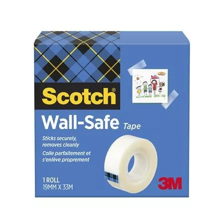 Ragasztószalag, 19 mm x 33 m, eltávolítható, 3M SCOTCH "Wall-Safe"