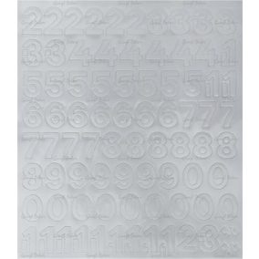 Öntapadós matrica, 2 cm-es, számlap, fehér Öntapadós matrica, 2 cm-es, számlap, fehér