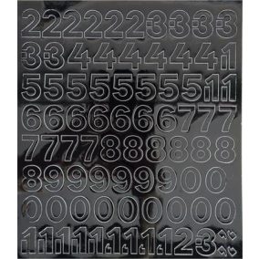 Öntapadós matrica, 2 cm-es, számlap, fekete Öntapadós matrica, 2 cm-es, számlap, fekete