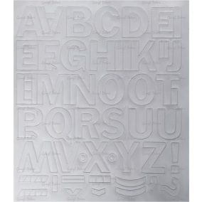 Öntapadós matrica, 3 cm-es, betűlap, fehér Öntapadós matrica, 3 cm-es, betűlap, fehér