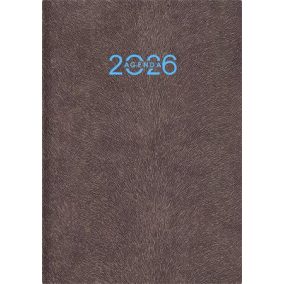   Naptár, tervező, A5, heti, DAYLINER "Animal", Grizzly-szürkésbarna