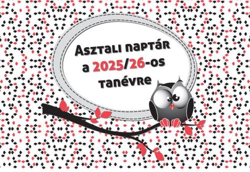 Naptár, diák, asztali, álló, REALSYSTEM, 2025/2026 tanév