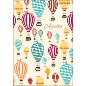   Naptár, tervező, A5, heti, DAYLINER, "Colors", Balloons