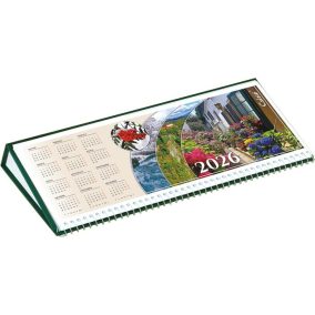 Naptár, asztali, fekvő, CSÍZIÓ "Öko", zöld Naptár, asztali, fekvő, CSÍZIÓ "Öko", zöld