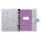 Kalendárium, gyűrűs, betétlapokkal, personal méret, FILOFAX, "Expressions", menta