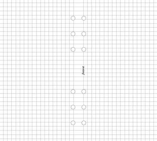 Kalendárium betét, jegyzetlap, personal méret, kockás, FILOFAX, fehér