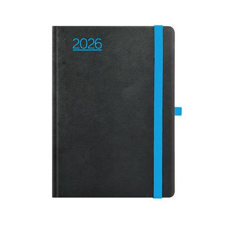Naptár, tervező, A5, napi, TOPTIMER, "Nero", fekete-kék