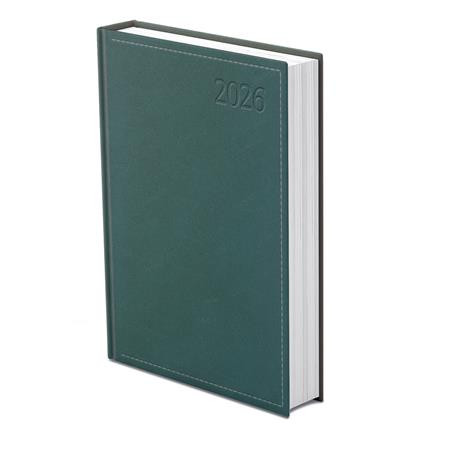 Naptár, tervező, B5, napi, TOPTIMER "Traditional", zöld